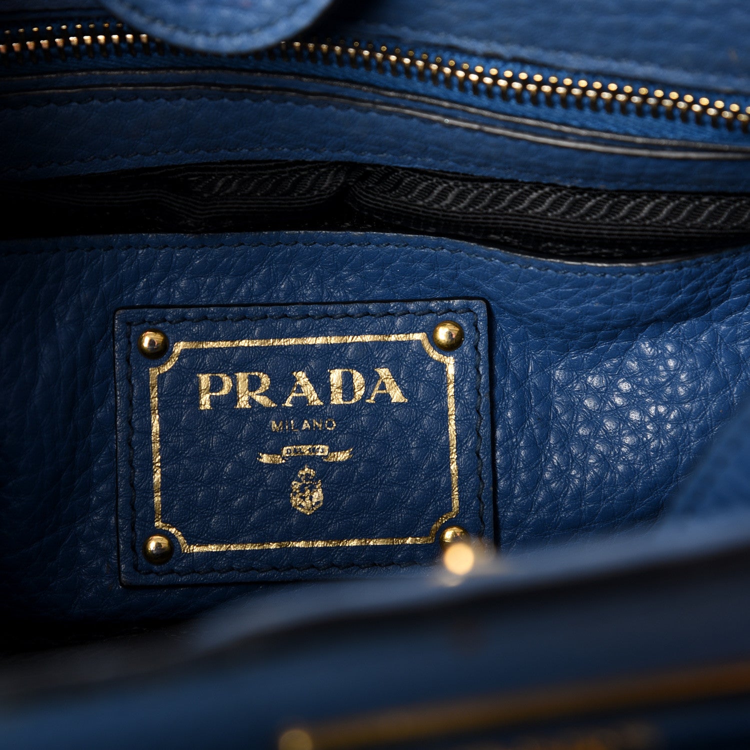 Prada Vitello Daino Tote Cobalto 6 of 18
