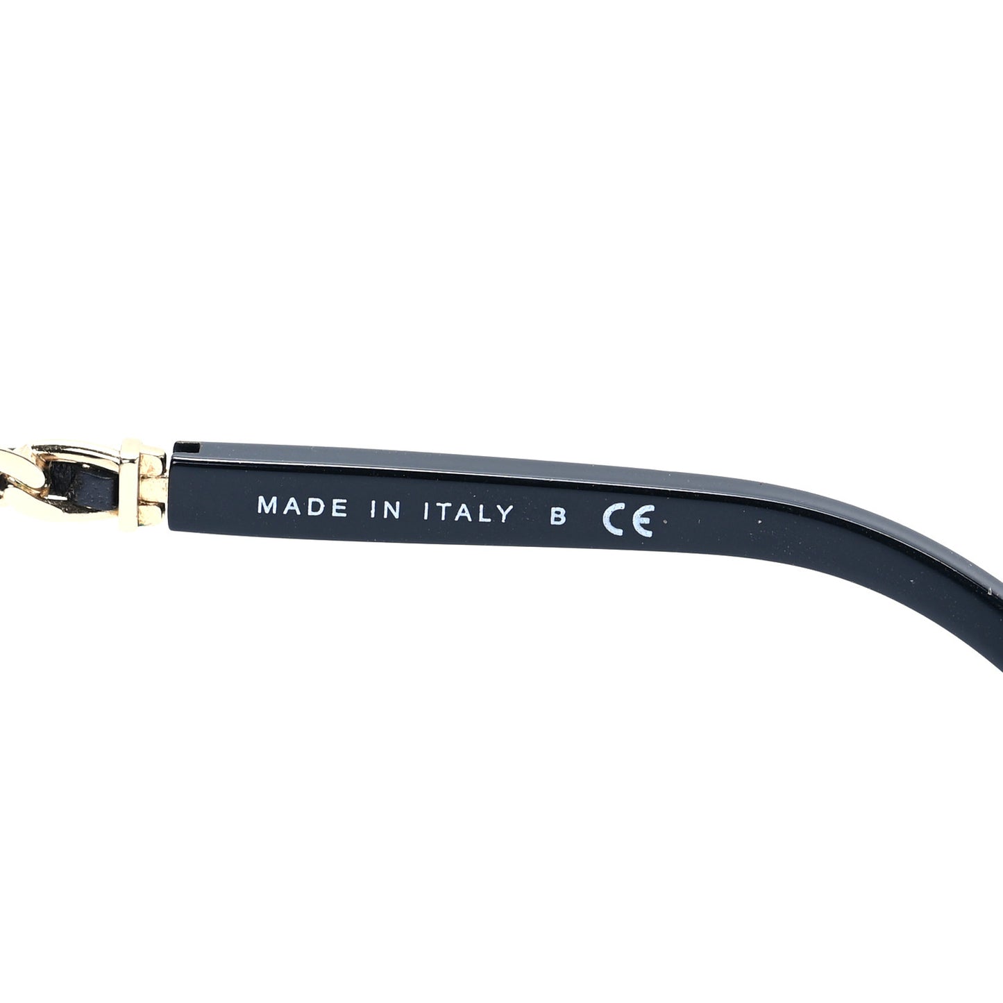 Lambskin Square Chain Sunglasses 5210-Q Black