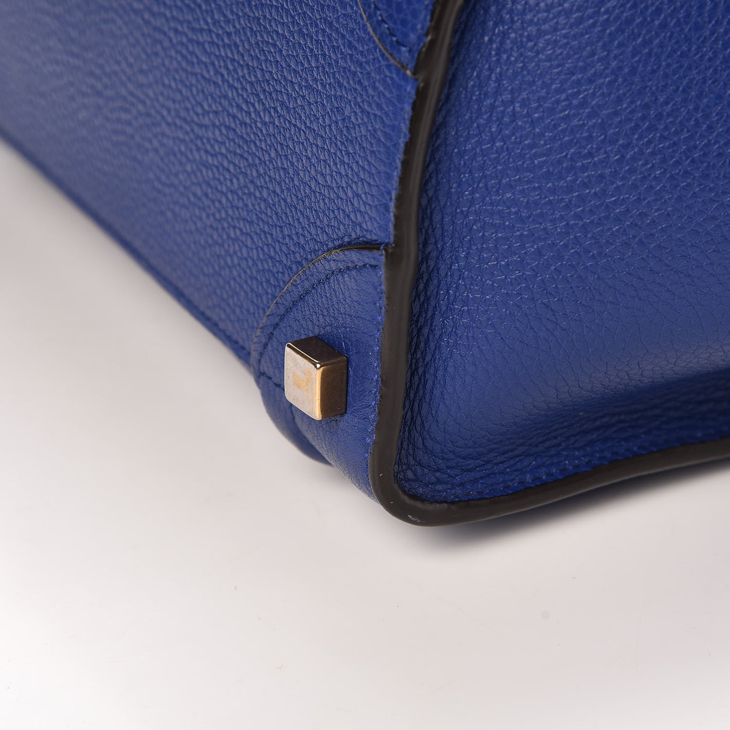Drummed Calfskin Micro Luggage Indigo