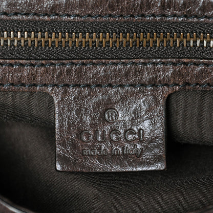 Gucci Monogram Large Jockey Hobo Dark Brown 6 of 13