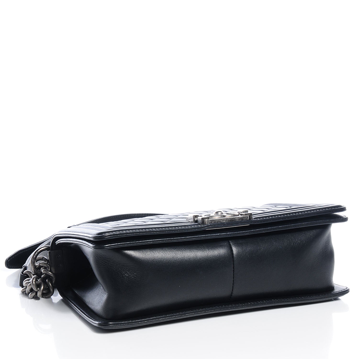 Chanel Metallic Calfskin Quilted Medium Boy Flap Black 4 of 9