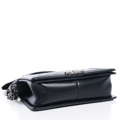 Chanel Metallic Calfskin Quilted Medium Boy Flap Black 4 of 9