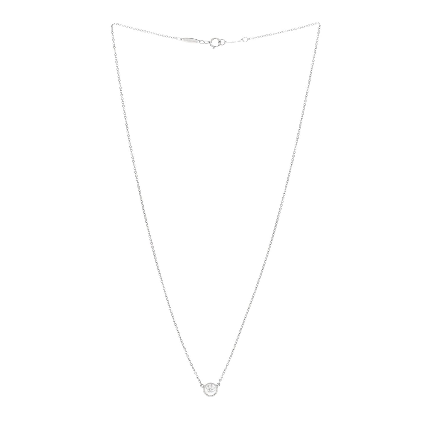 Platinum Diamond .45ct Elsa Peretti Diamonds by the Yard Pendant Necklace