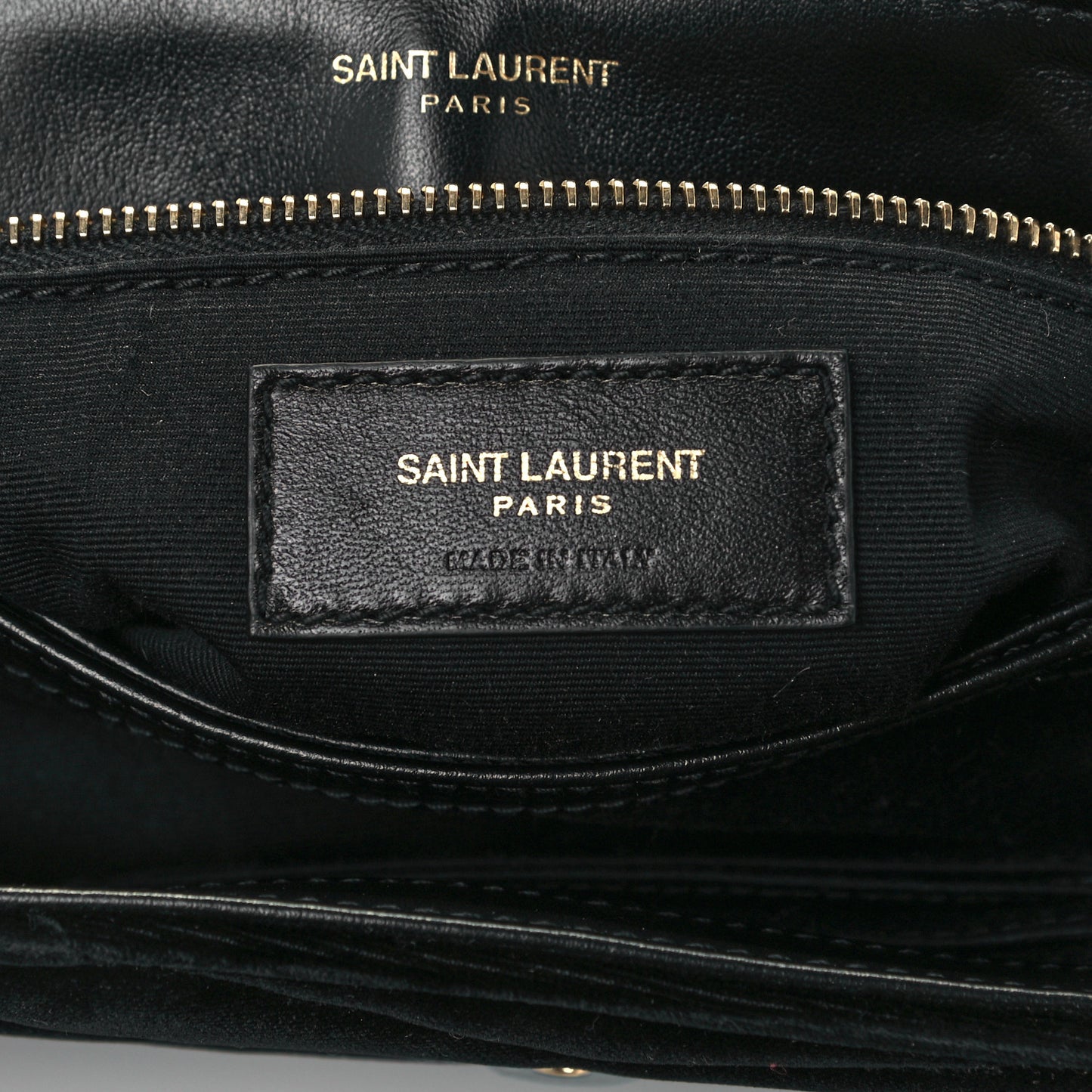 Velvet Y Quilted Monogram Toy Loulou Chain Satchel French Black
