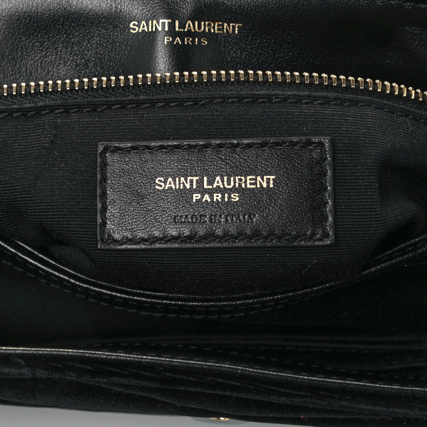 Saint Laurent Velvet Y Quilted Monogram Toy Loulou Chain Satchel French Black 7 of 12