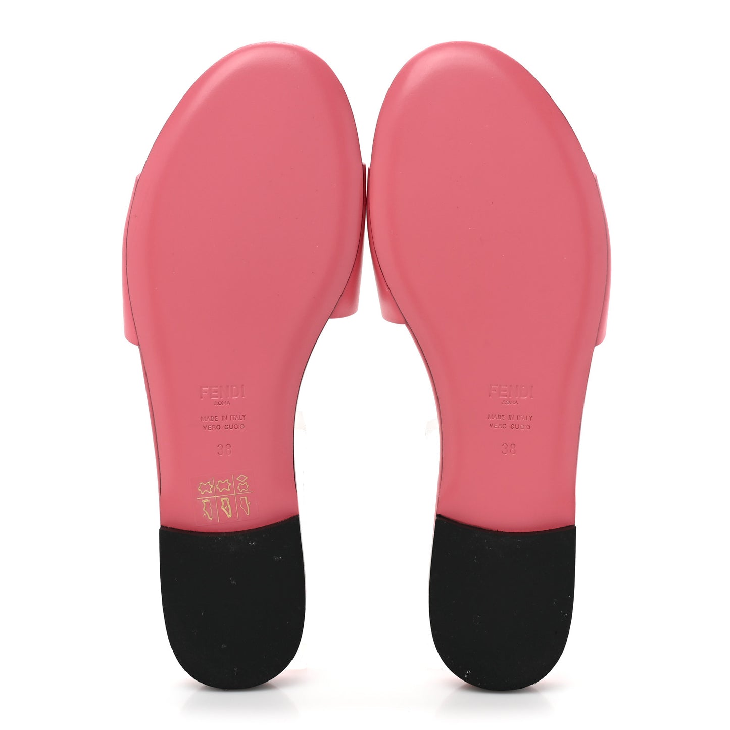 Vitello Cuoio Baguette Flat Slide Sandals 38 Pink Dalia