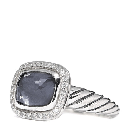David Yurman Sterling Silver Diamond Black Orchid 10mm Noblesse Ring 52 6 3 of 5