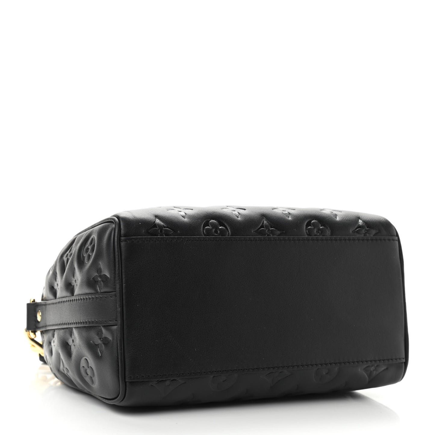 Lambskin Embossed Monogram Speedy 22 Bandouliere Black