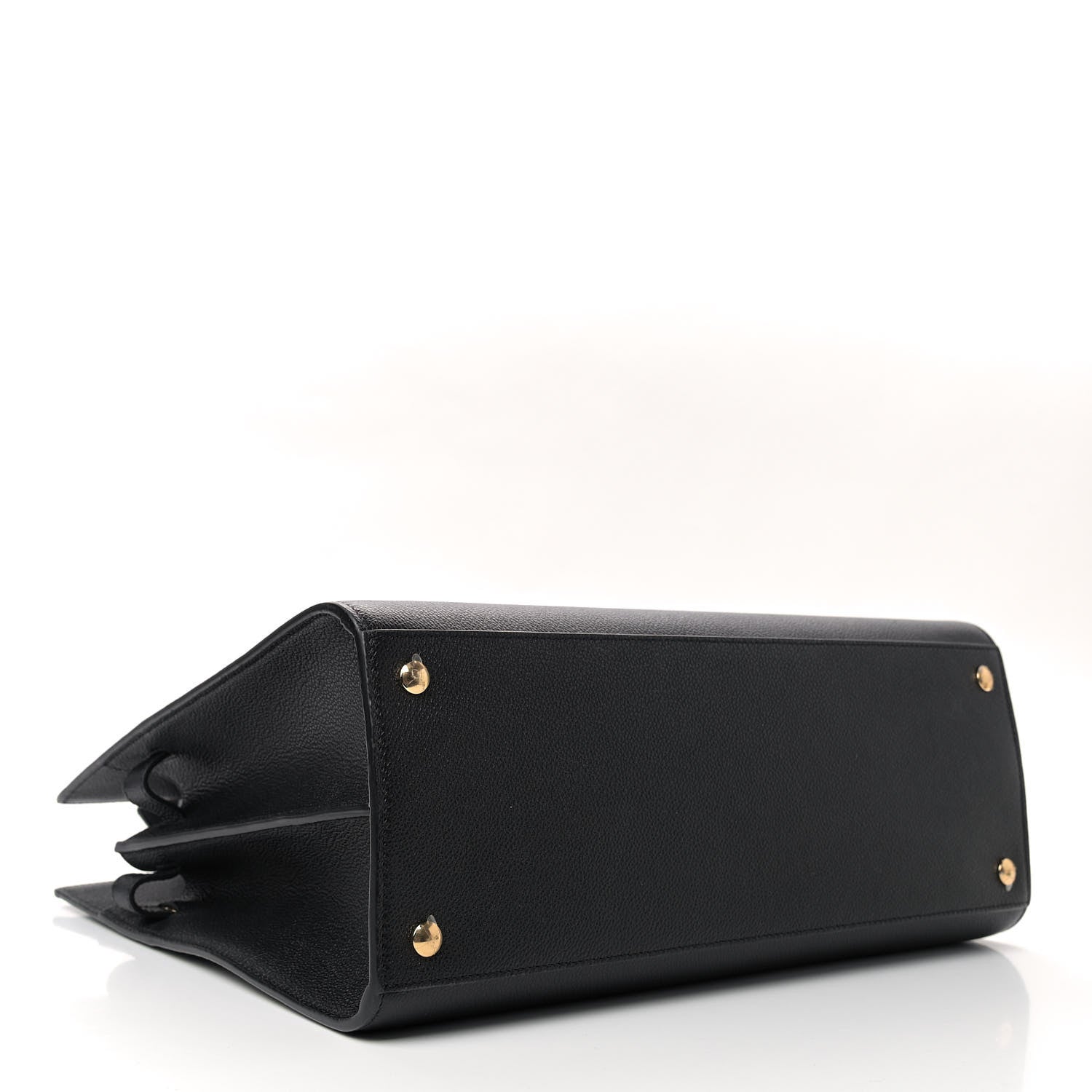 Burberry Grainy Calfskin Medium Title Bag Black 3 of 7