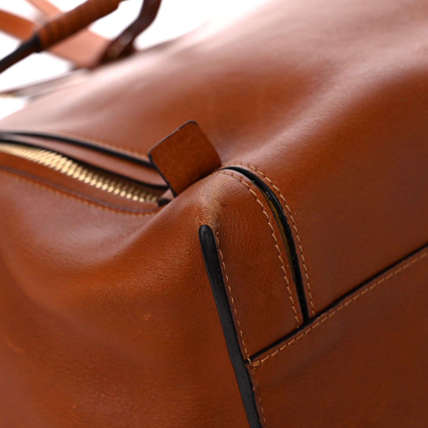 Smooth Calfskin Medium Milo Shopping Tote Caramel