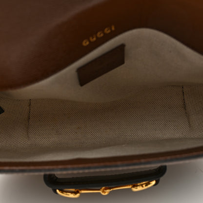 Gucci GG Supreme Monogram Web Mini Horsebit 1955 Shoulder Bag Beige Brown Sugar 5 of 11
