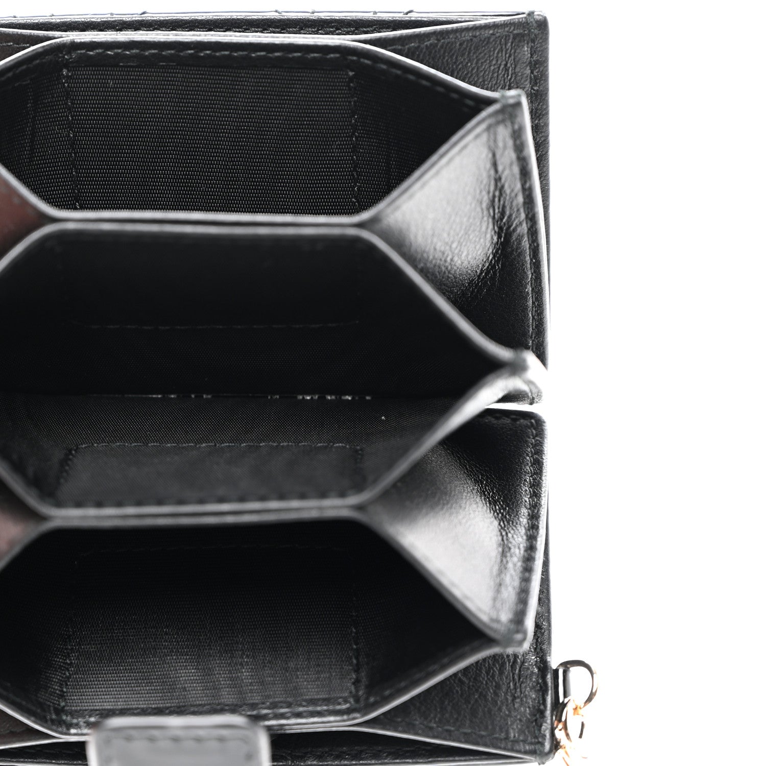 Christian Dior CHRISTIAN DIOR Patent Cannage Lady Dior 5-Gusset Card Holder Black 5 of 9
