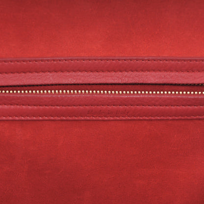 Celine Supple Calfskin Medium Phantom Luggage Red 7 of 11