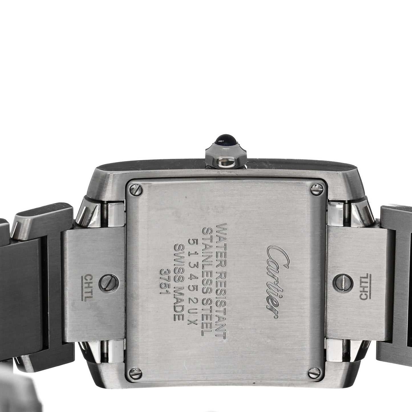 Stainless Steel Diamond 25mm Tank Francaise Quartz Watch