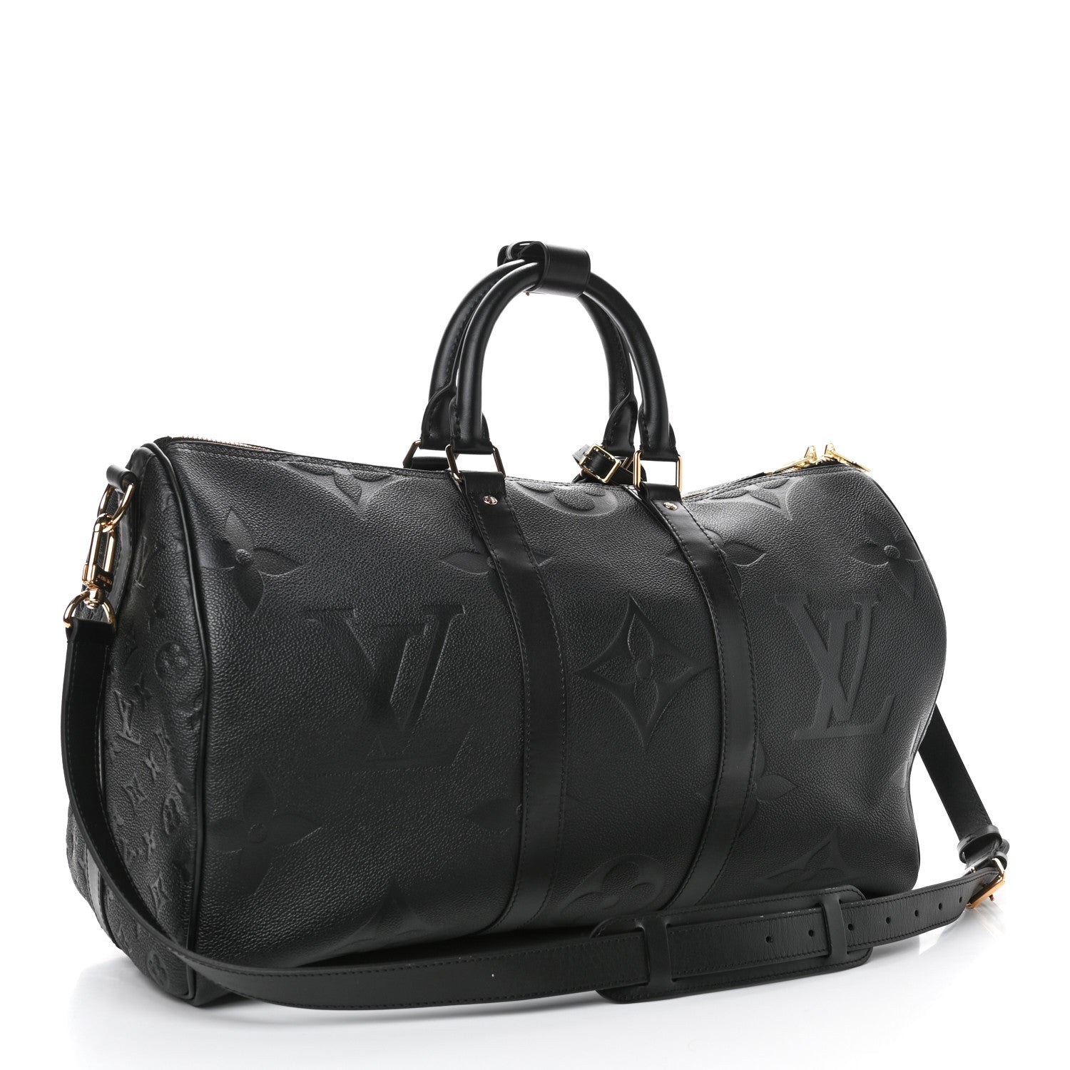 Louis Vuitton Empreinte Monogram Giant Keepall Bandouliere 45 Black 2 of 4