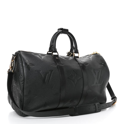 Louis Vuitton Empreinte Monogram Giant Keepall Bandouliere 45 Black 2 of 4