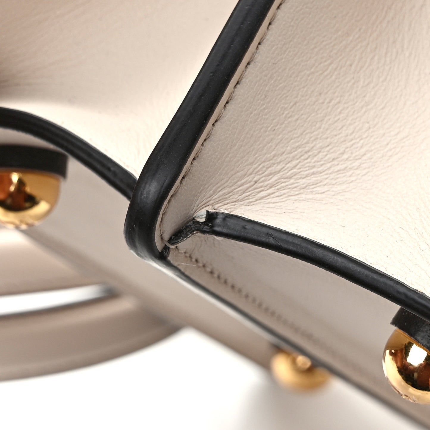 Vitello Seta Shiny Nappa Floral Embroidered Petite Peekaboo I SEE U Satchel Camelia White Ice