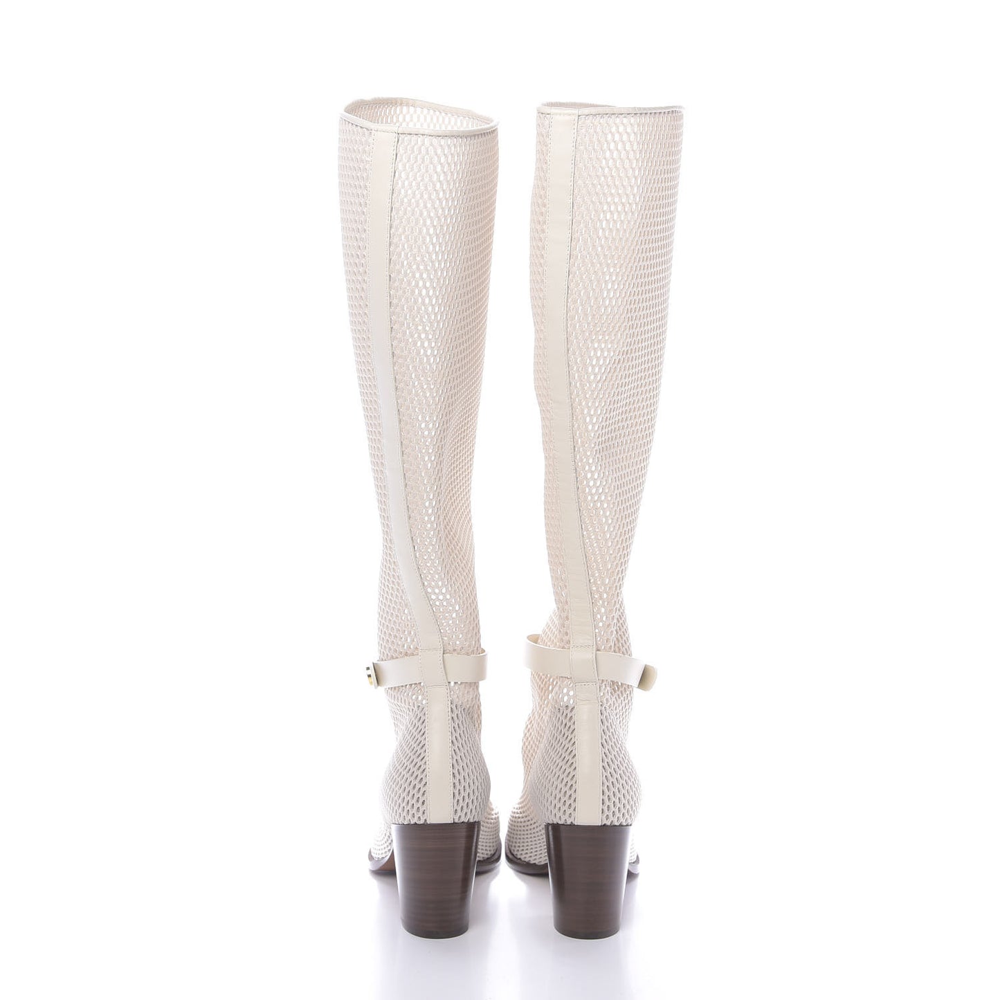 Empriente Mesh Montaigne Knee Boots 38.5 Off White