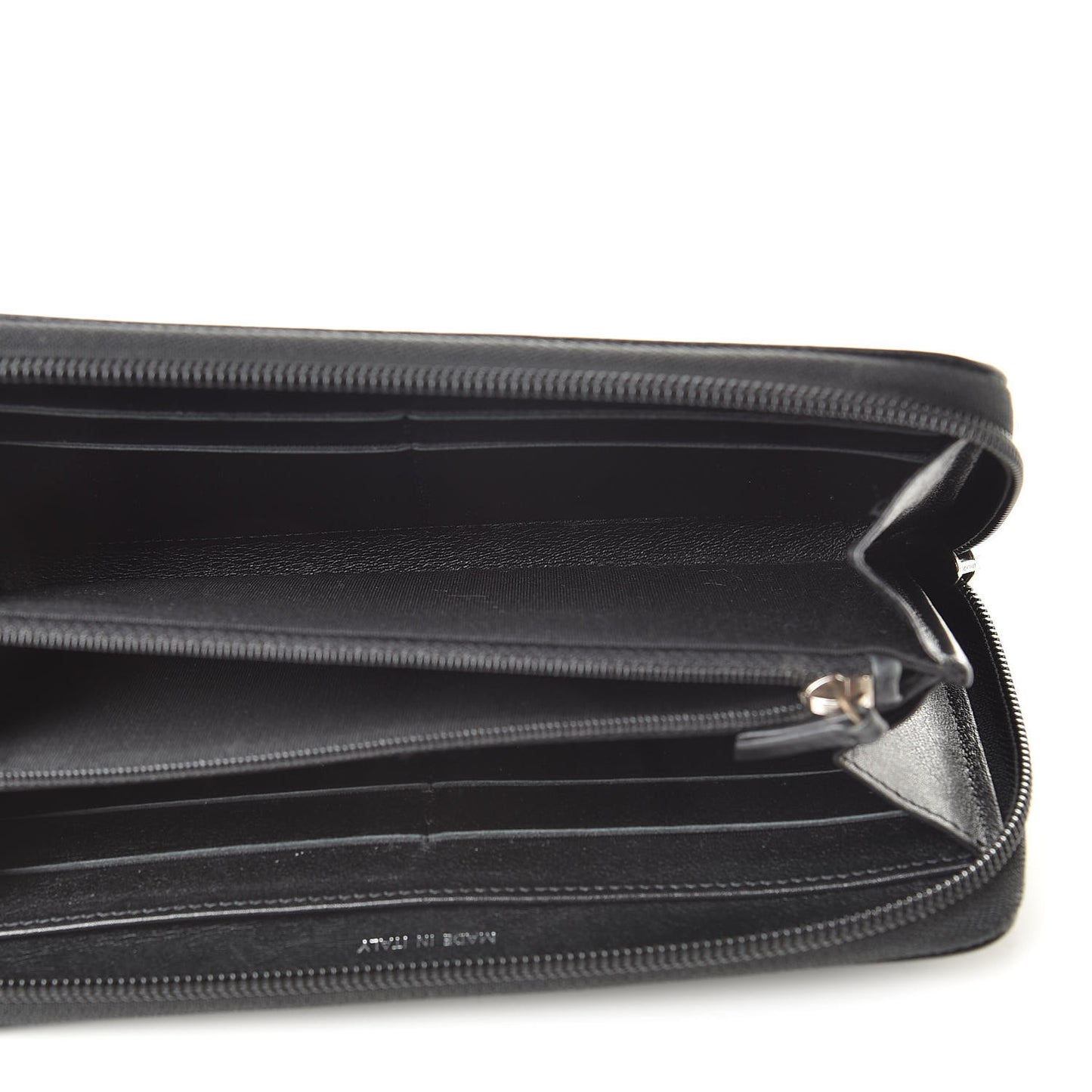 Caviar Large Timeless CC Zip Around Wallet Black