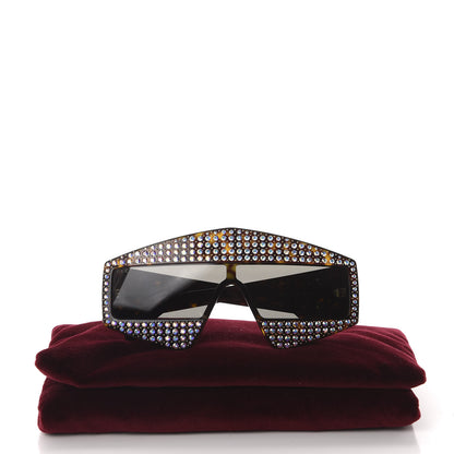 Gucci Crystal Rectangular Frame Sunglasses GG0357S Tortoiseshell 8 of 8