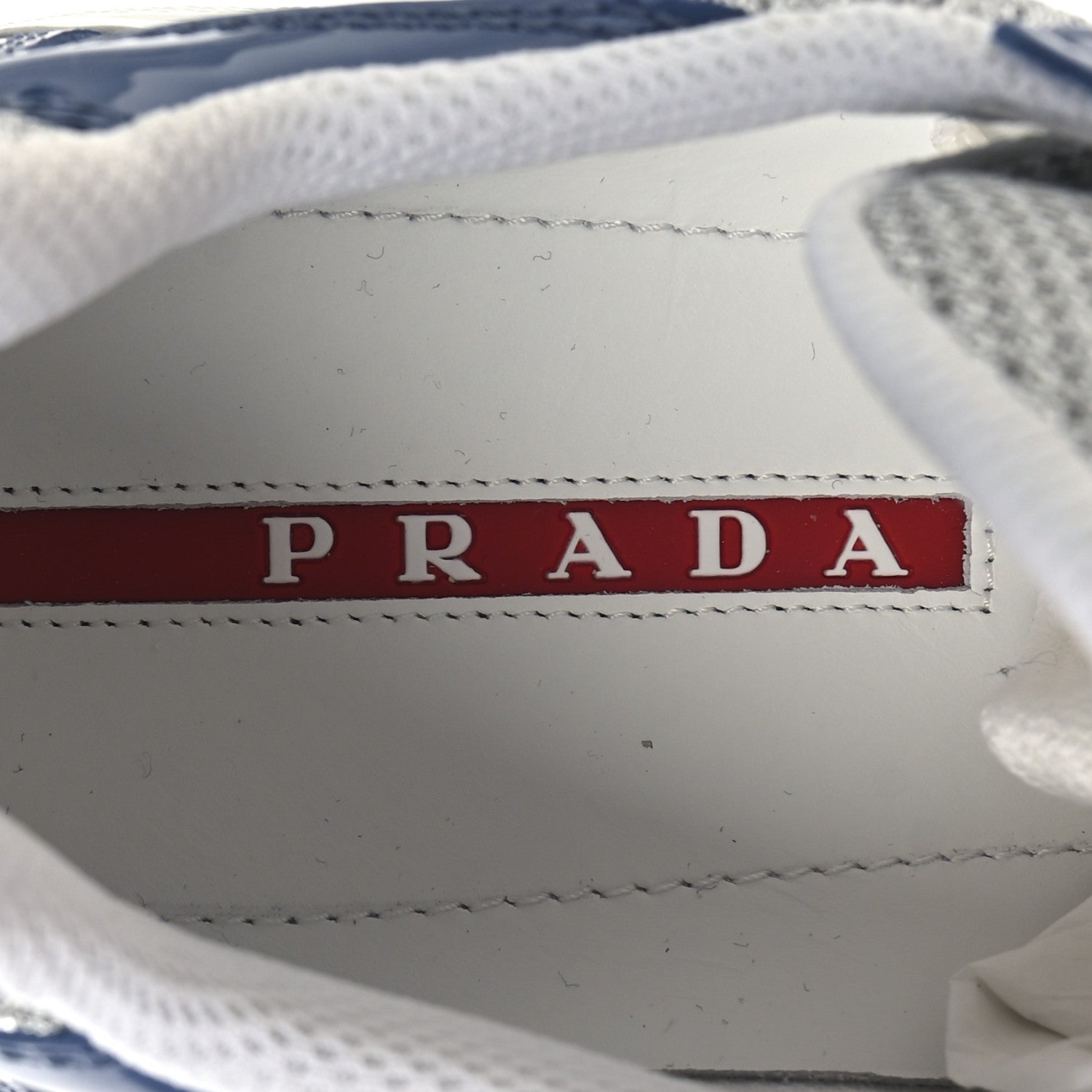 Prada Patent Technical Fabric Mens America's Cup Patchwork Sneakers 8 Blue Silver 8 of 8