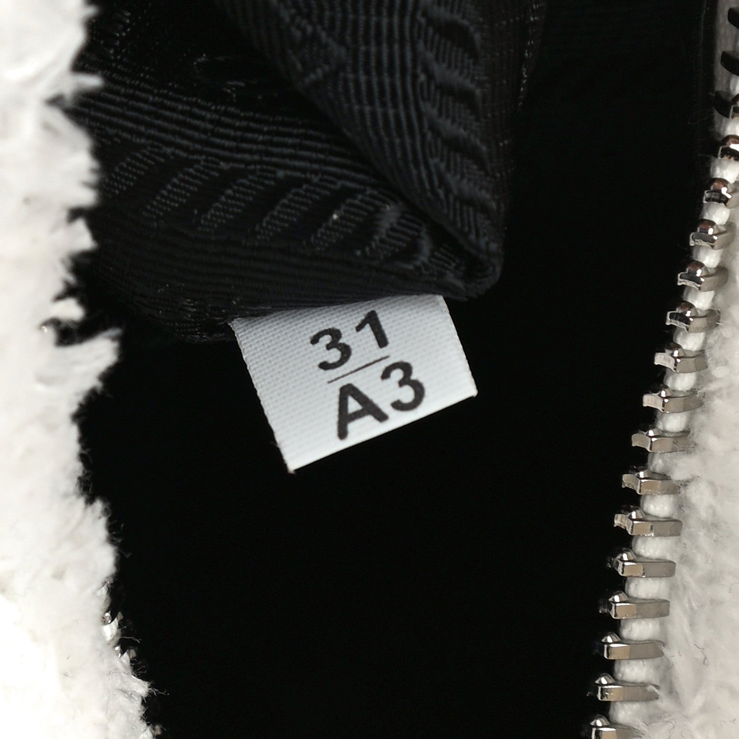 Prada Terry Cloth Mini Re-Edition 2000 Bag White Black 7 of 9
