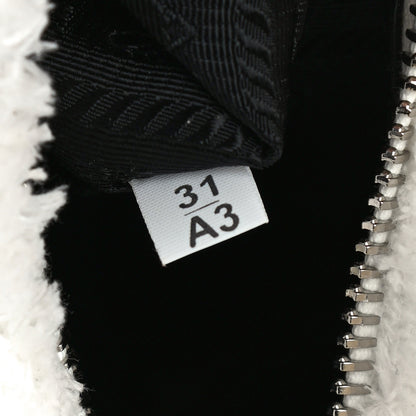 Prada Terry Cloth Mini Re-Edition 2000 Bag White Black 7 of 9
