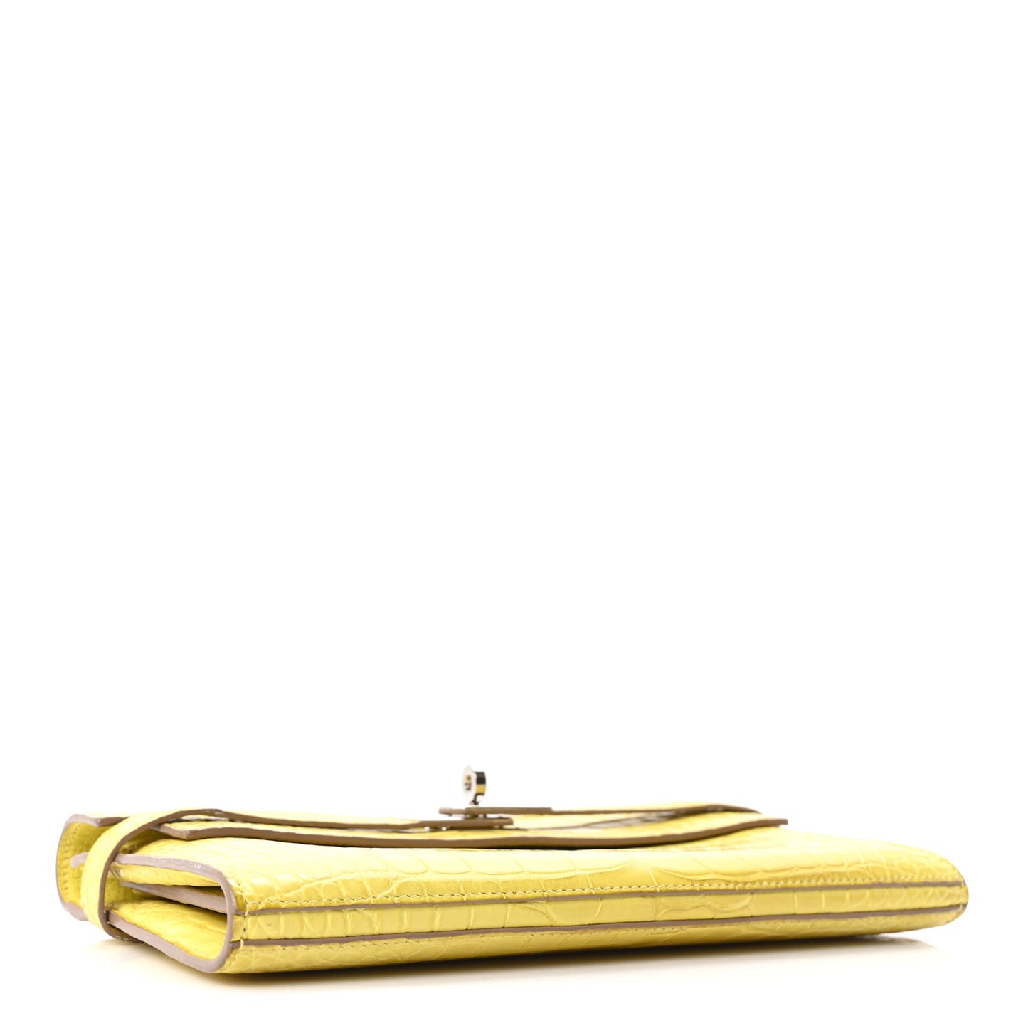 Matte Alligator Kelly Longue Wallet Mimosa