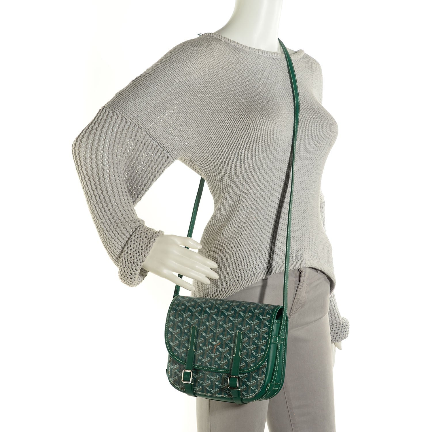 Goyard Goyardine Belvedere PM Messenger Bag Green 2 of 8