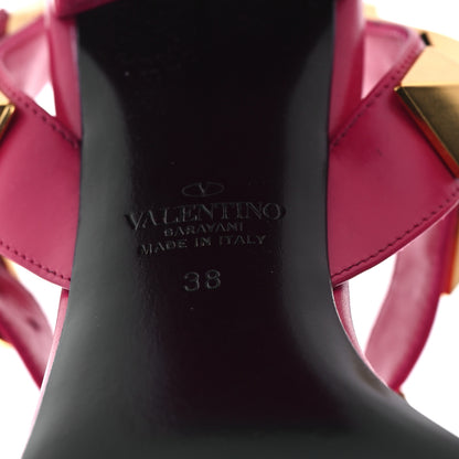 Valentino Garavani Calfskin Roman Stud T-Strap 90mm Sandals 38 Blossom 6 of 11