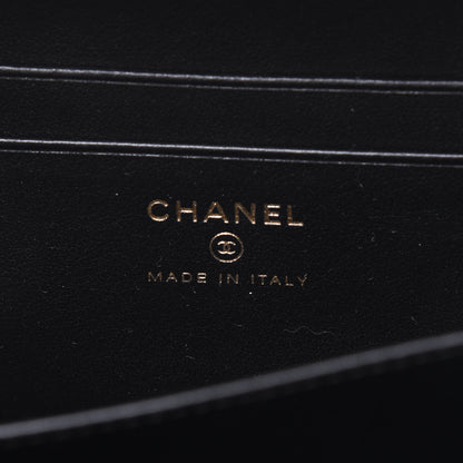 Chanel Caviar Quilted CC Filigree Vanity Clutch With Chain Black 6 of 11