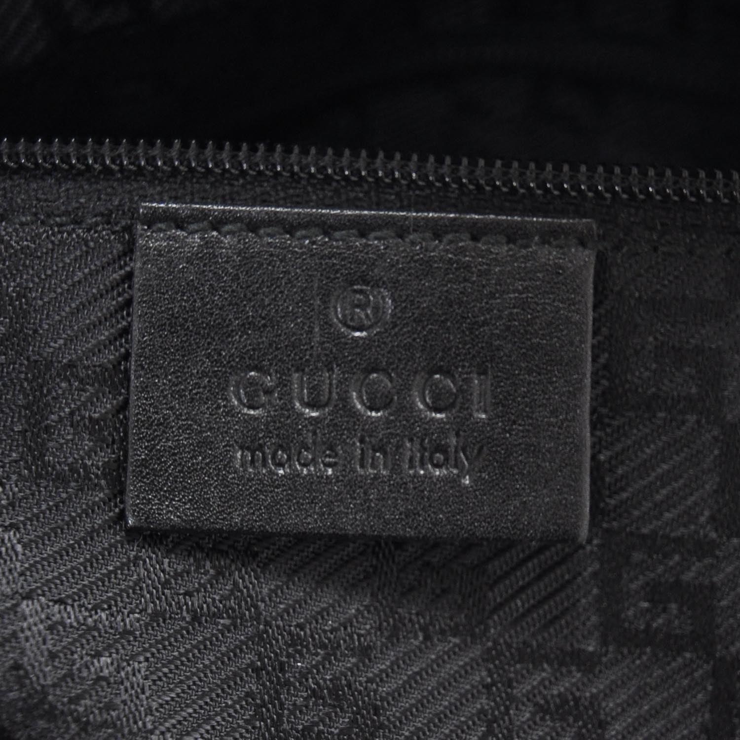 Gucci Suede and Leather Shoulder Bag Black 7 of 8