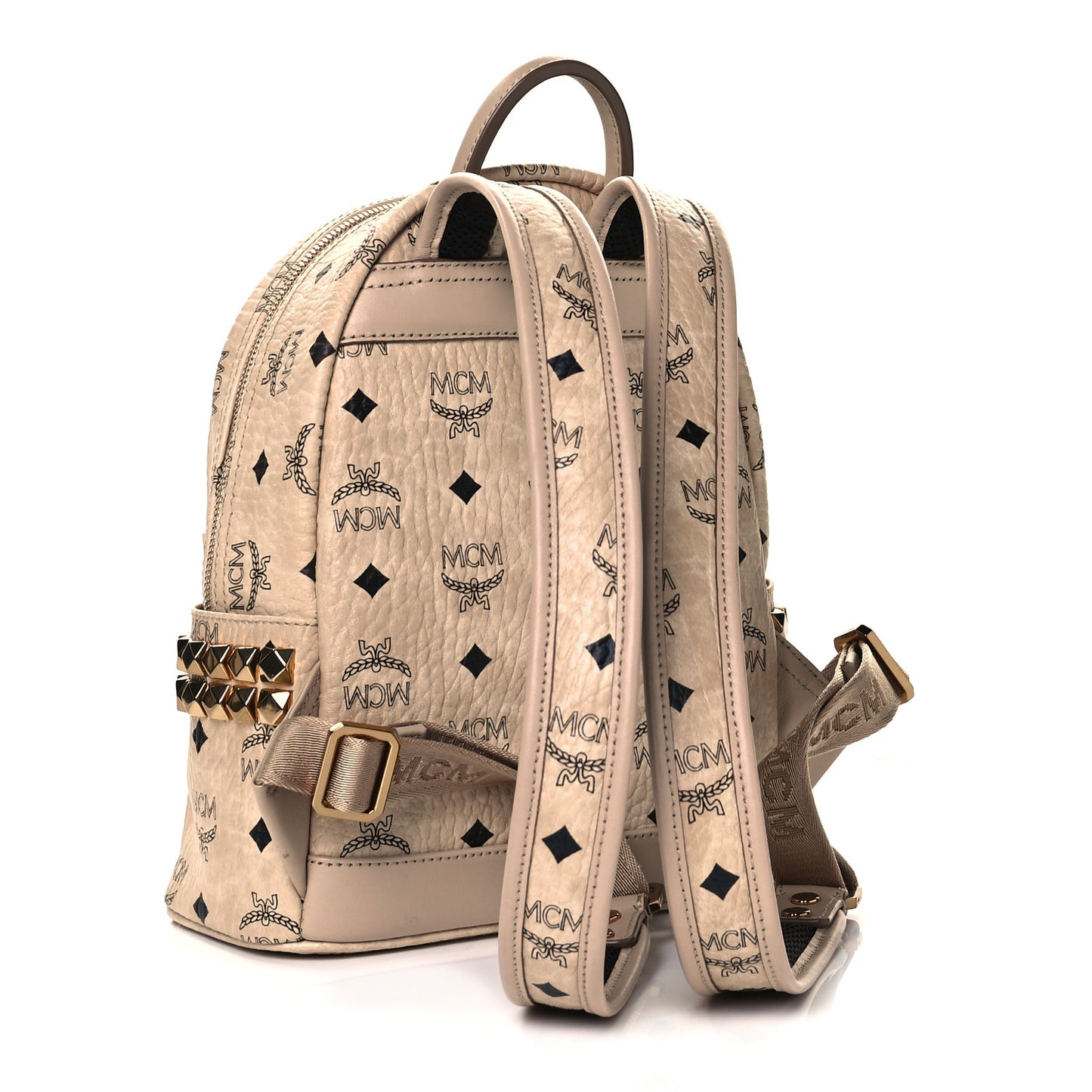 Visetos Small Side Stud Stark Backpack Beige