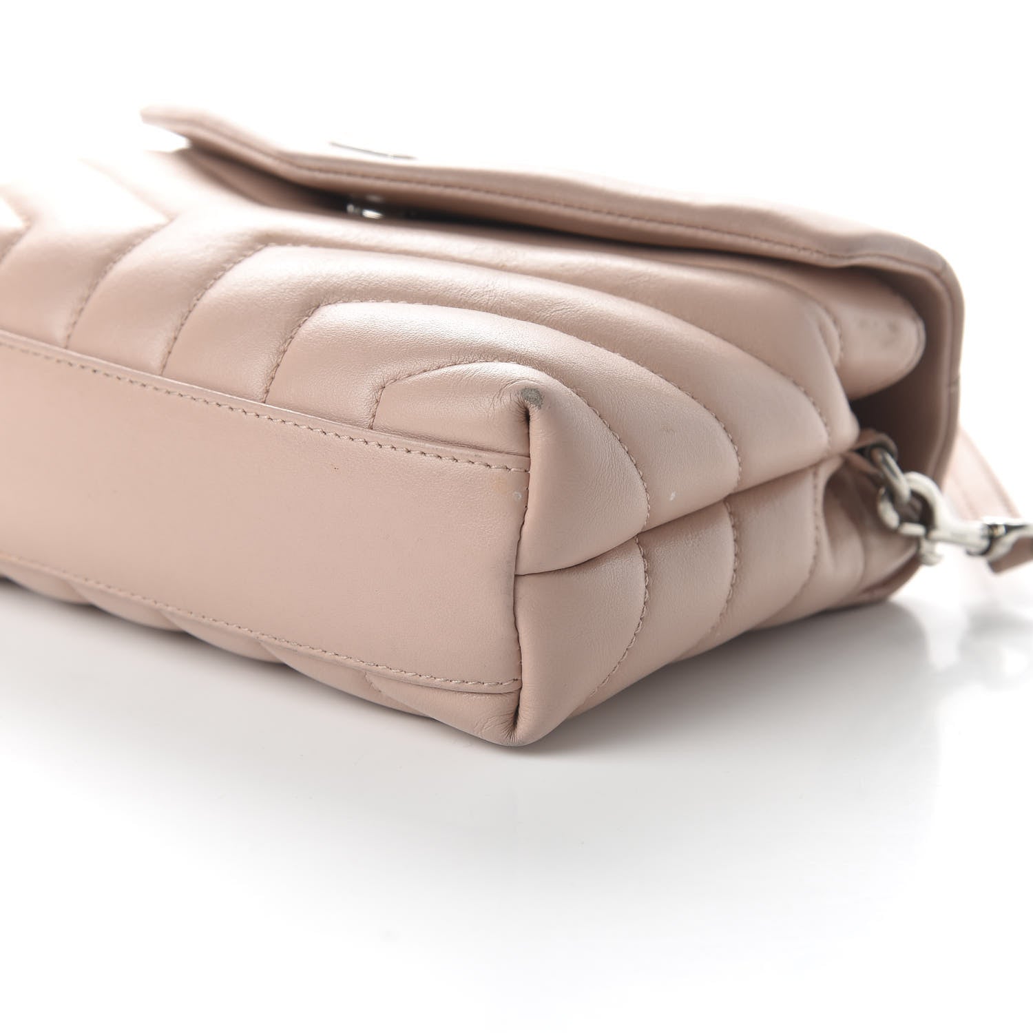 Saint Laurent Calfskin Y Quilted Monogram Toy Loulou Crossbody Bag Tender Pink 7 of 9