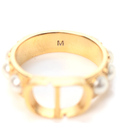 Christian Dior Metal Pearl 30 Montaigne Ring M Gold 4 of 4