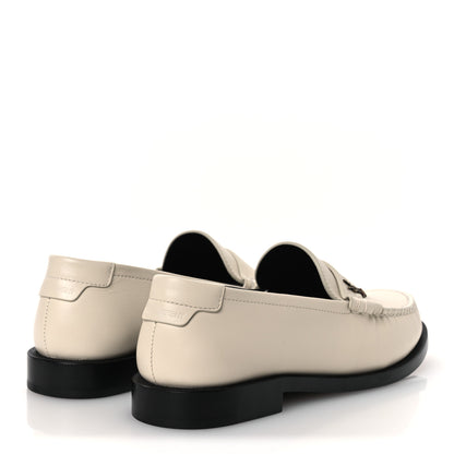 Saint Laurent Belfagor Vitello Le Loafer 15 Moccasin 37 Gold Officier Pearl 5 of 11