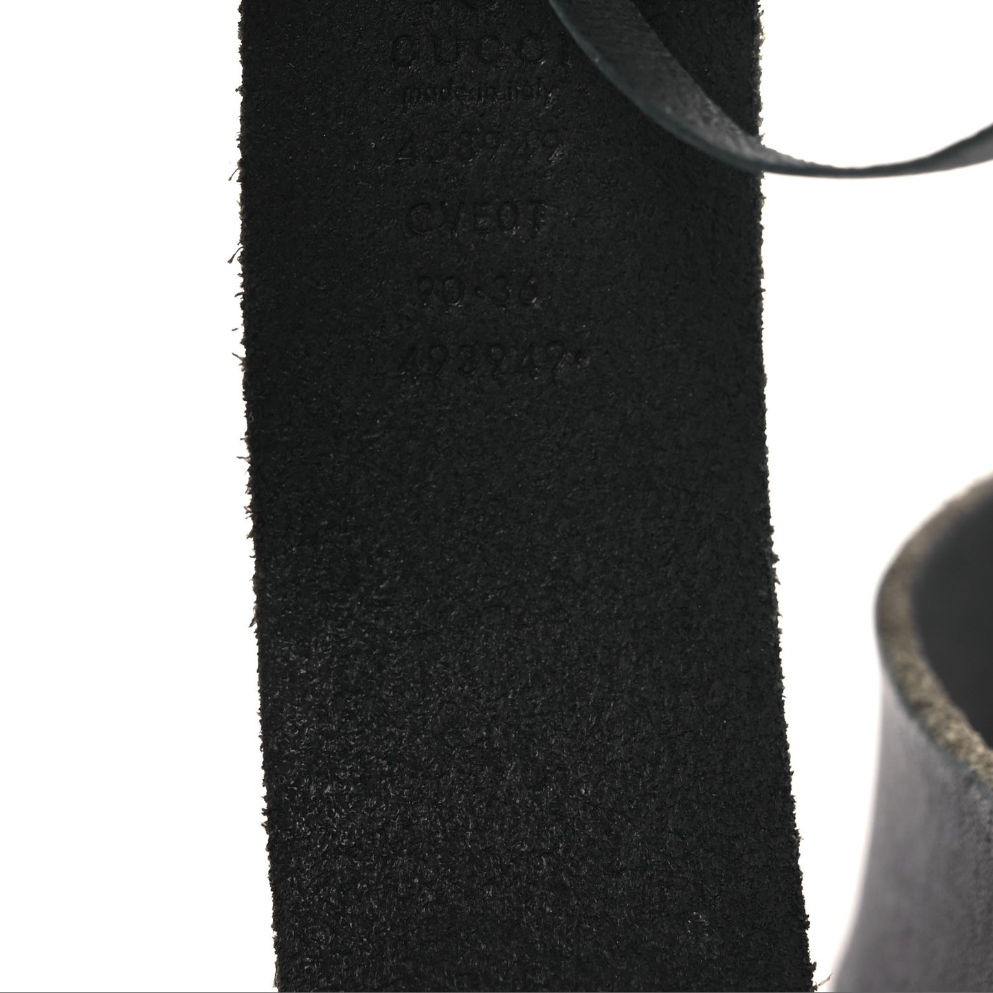 Faded Calfskin Snake Double G 40mm Belt 90 36 Black