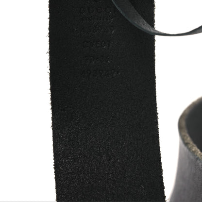 Gucci Faded Calfskin Snake Double G 40mm Belt 90 36 Black 5 of 5