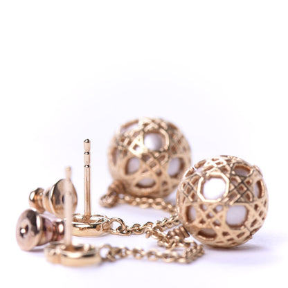 Christian Dior Pearl Secret Cannage Mise En Dior Tribales Dangle Earrings Rose Gold 3 of 3