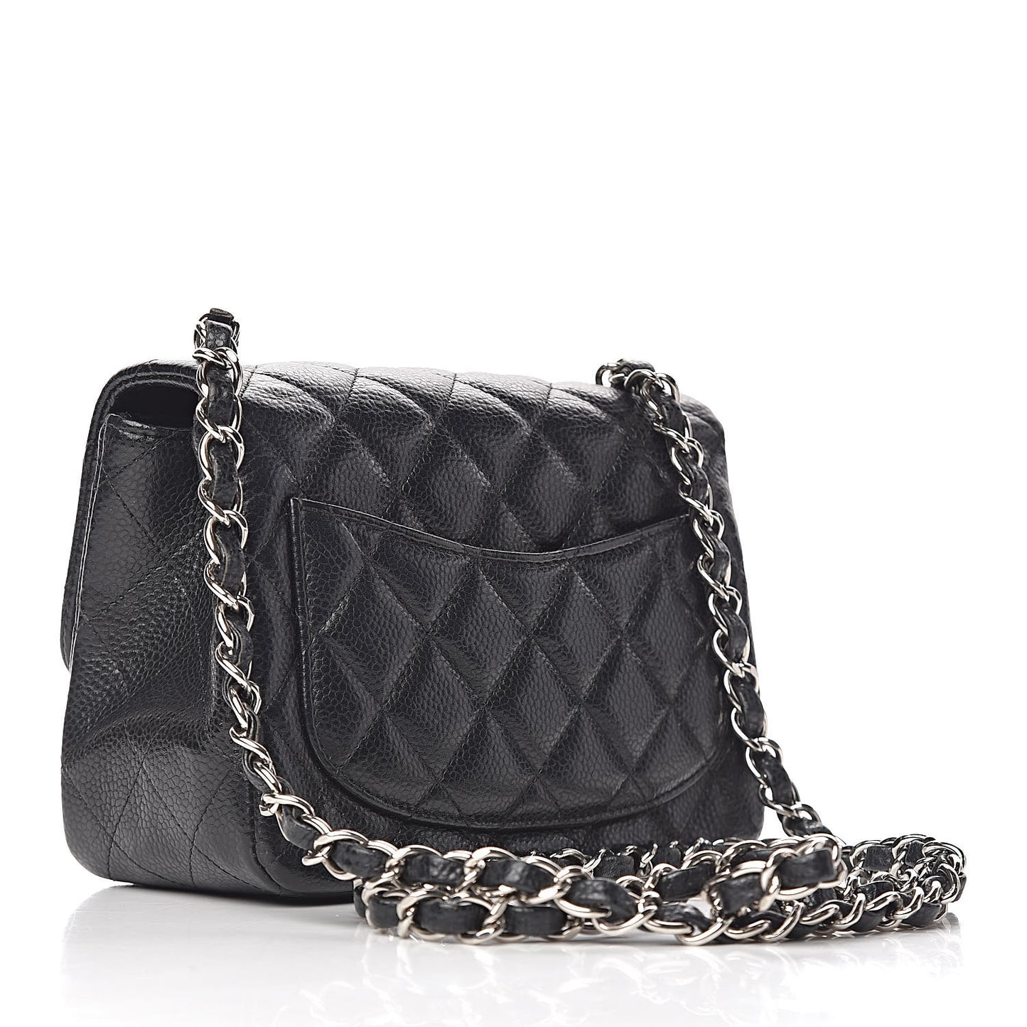 Caviar Quilted Mini Square Flap Black