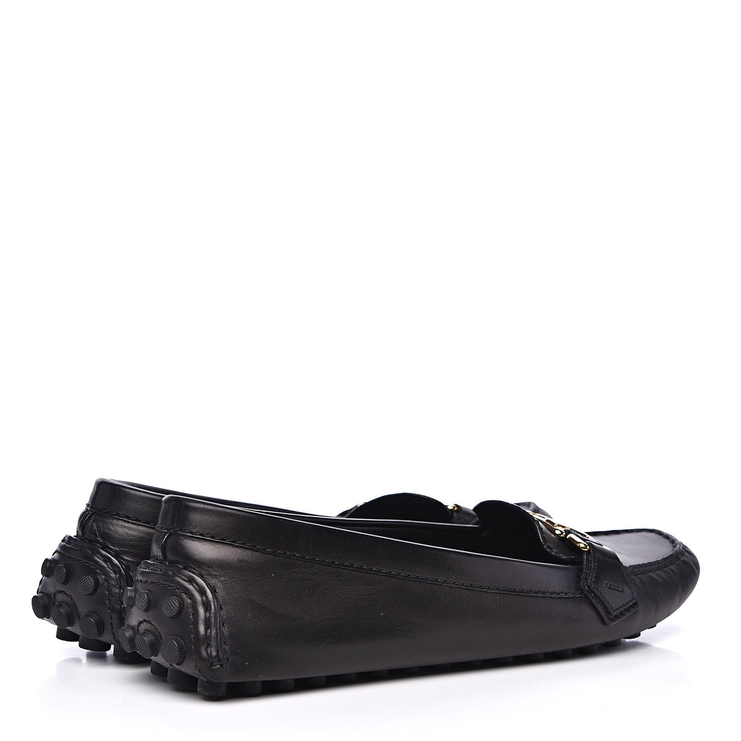 Calfskin Oxford Loafers 39.5 Black
