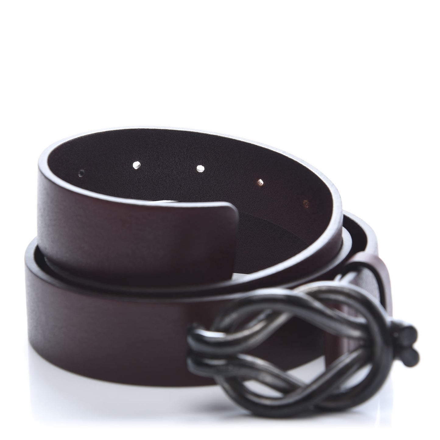 Calfskin Knotted-Buckle Belt 90 36 Brown