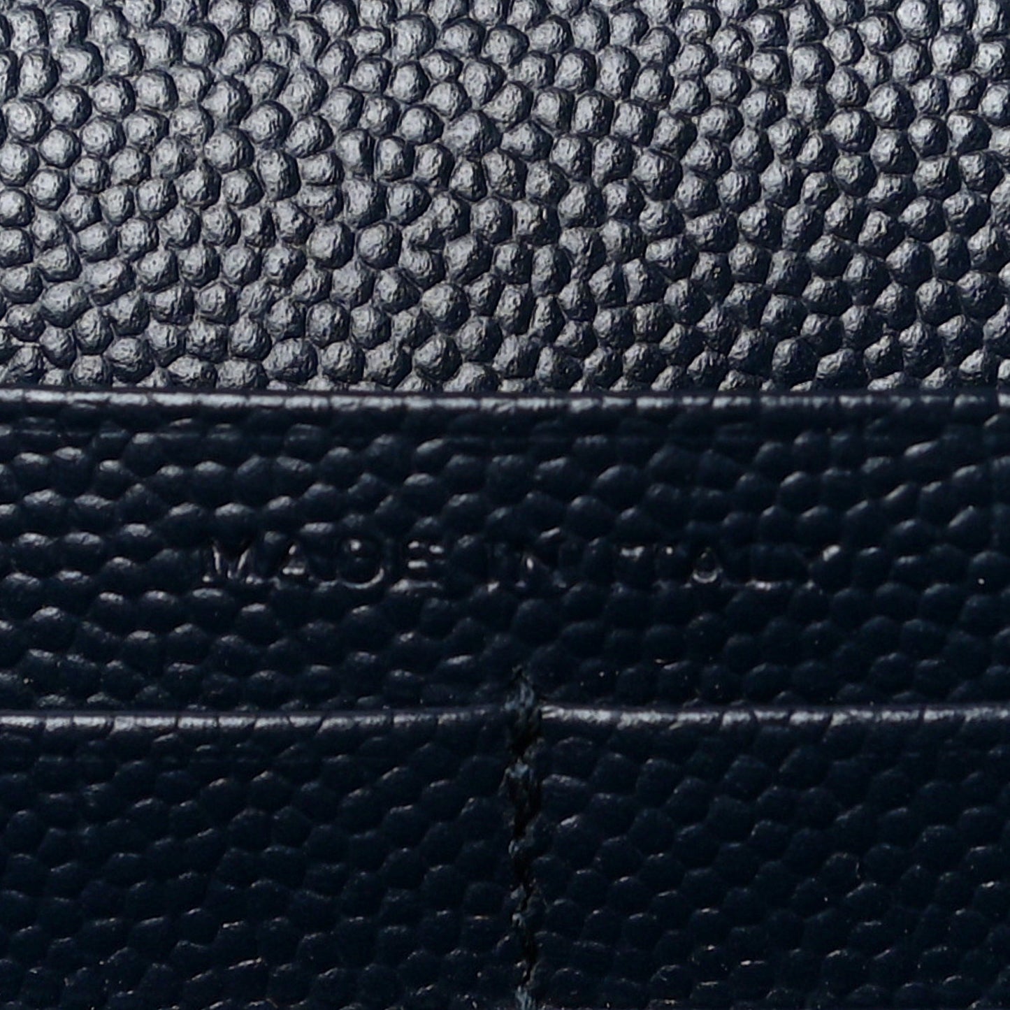 Grain De Poudre Matelasse Chevron Monogram Chain Wallet Deep Marine