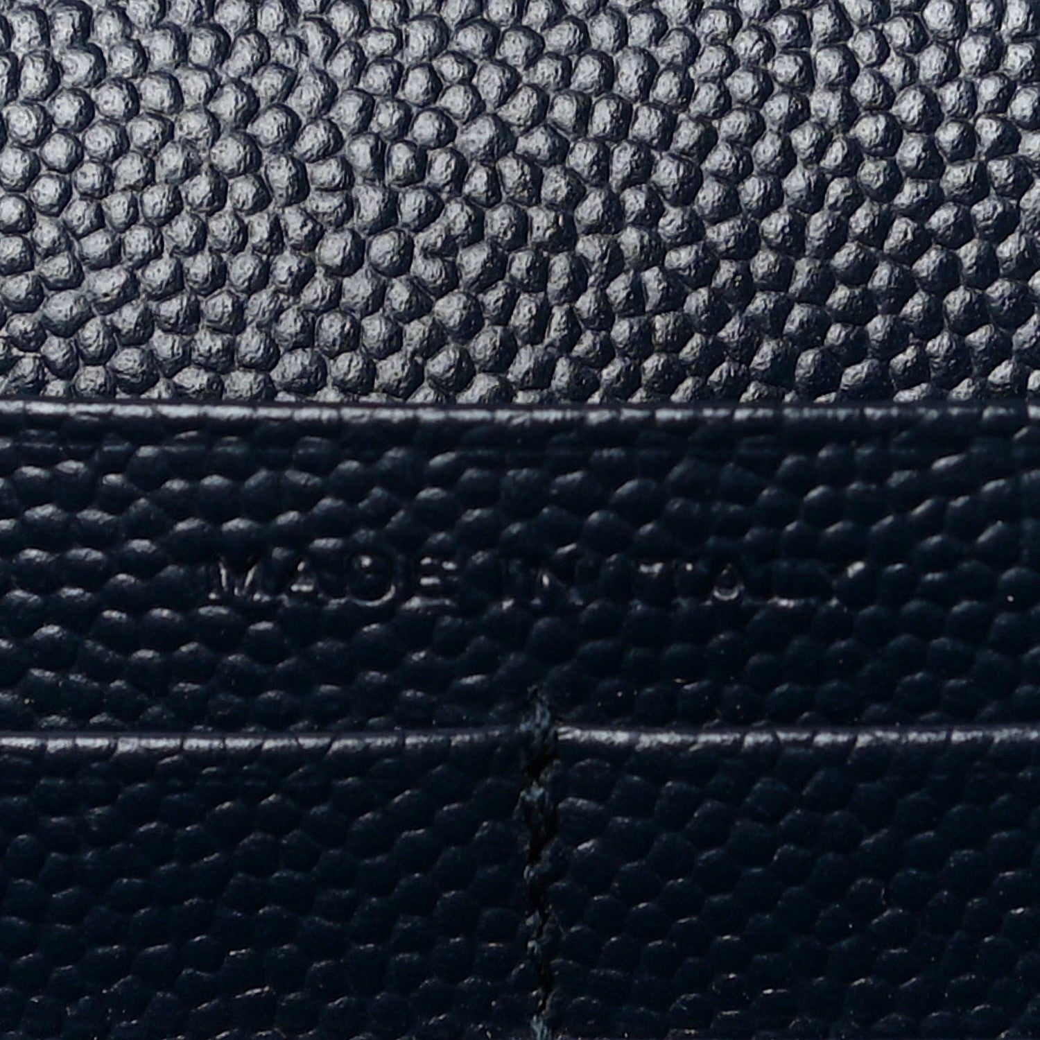 Saint Laurent Grain De Poudre Matelasse Chevron Monogram Chain Wallet Deep Marine 5 of 9