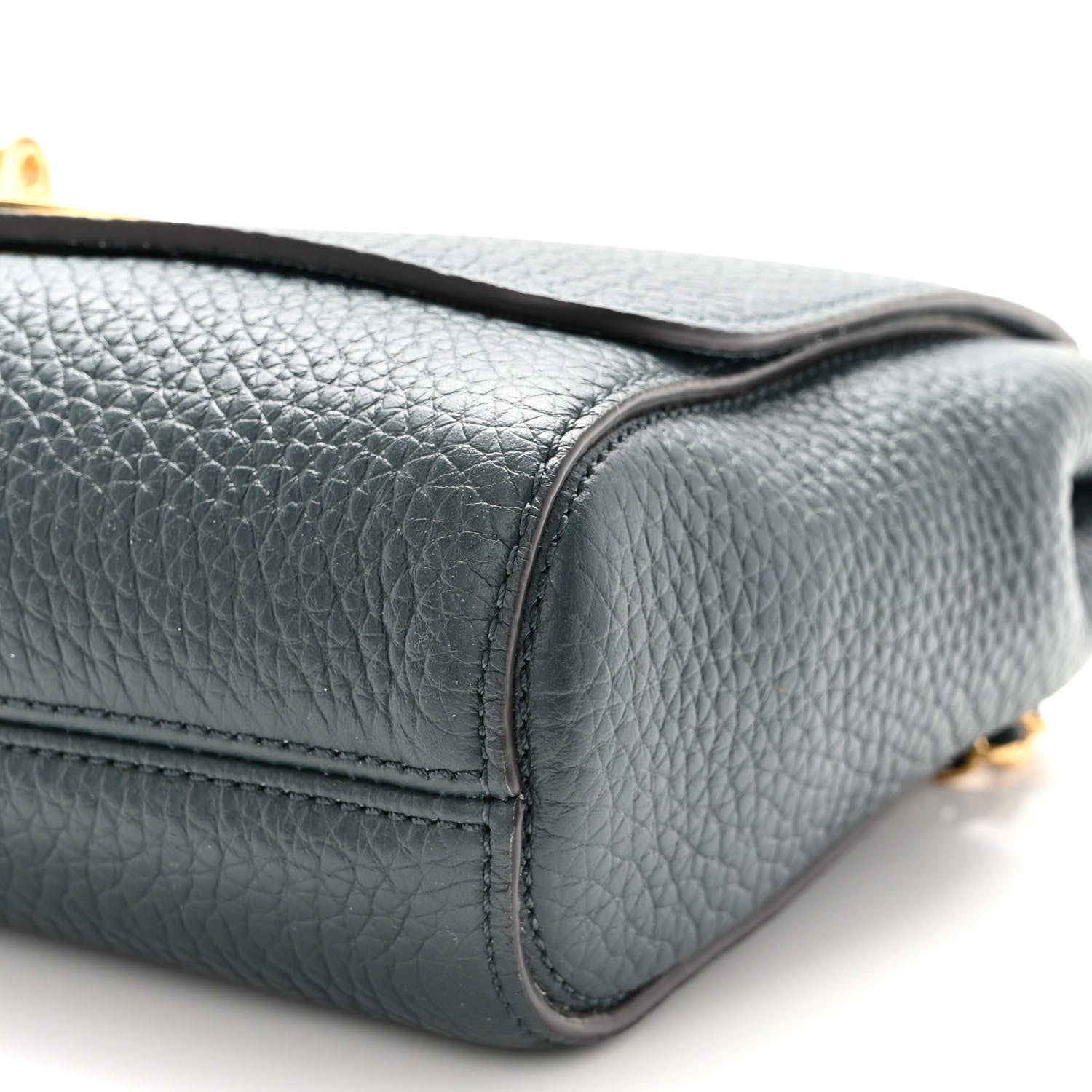 Mulberry Small Classic Grain Calfskin Small Lily Flap Dark Green 9 of 9