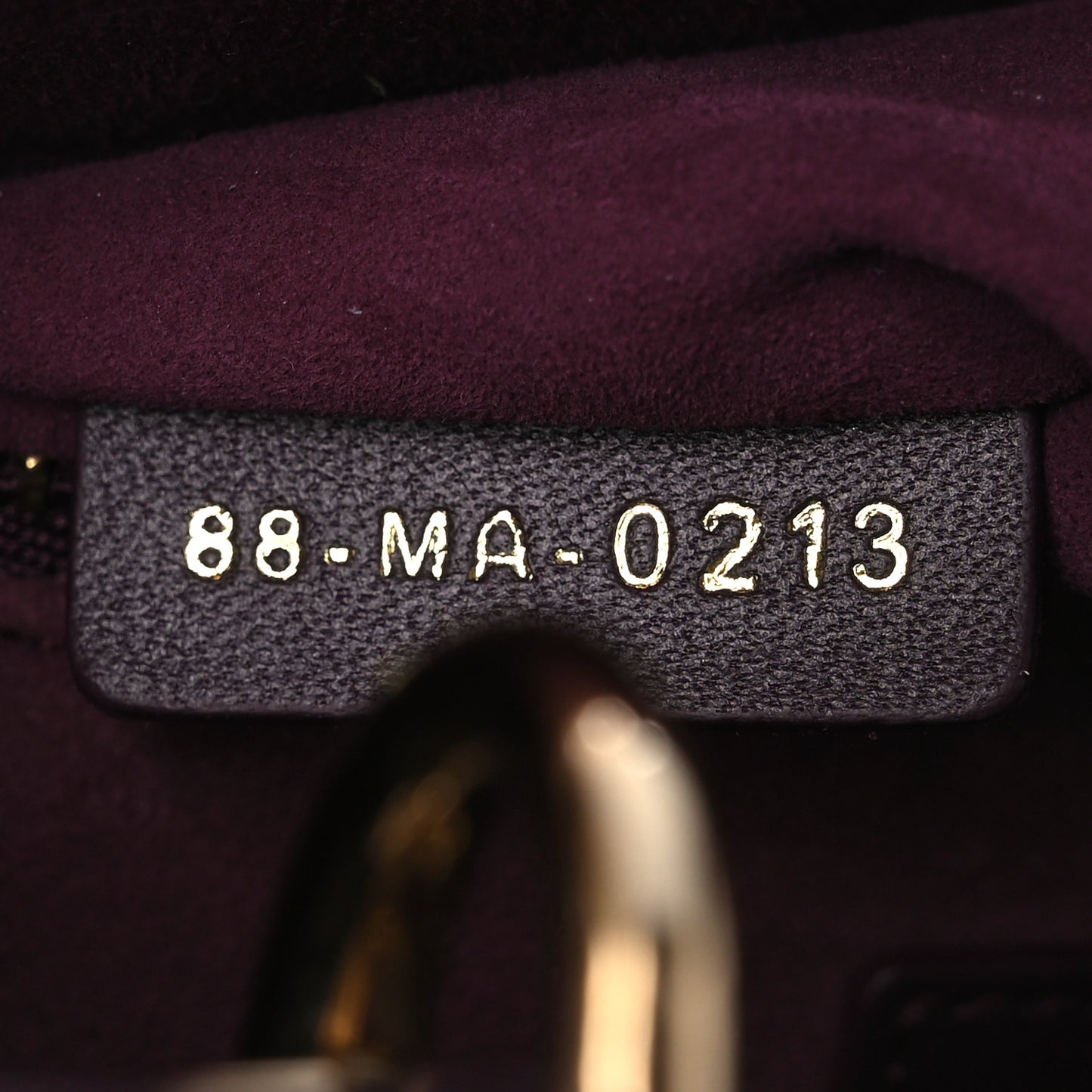 Lambskin Cannage Small Lady Dior Burgundy