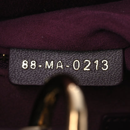 Christian Dior Lambskin Cannage Small Lady Dior Burgundy 7 of 16