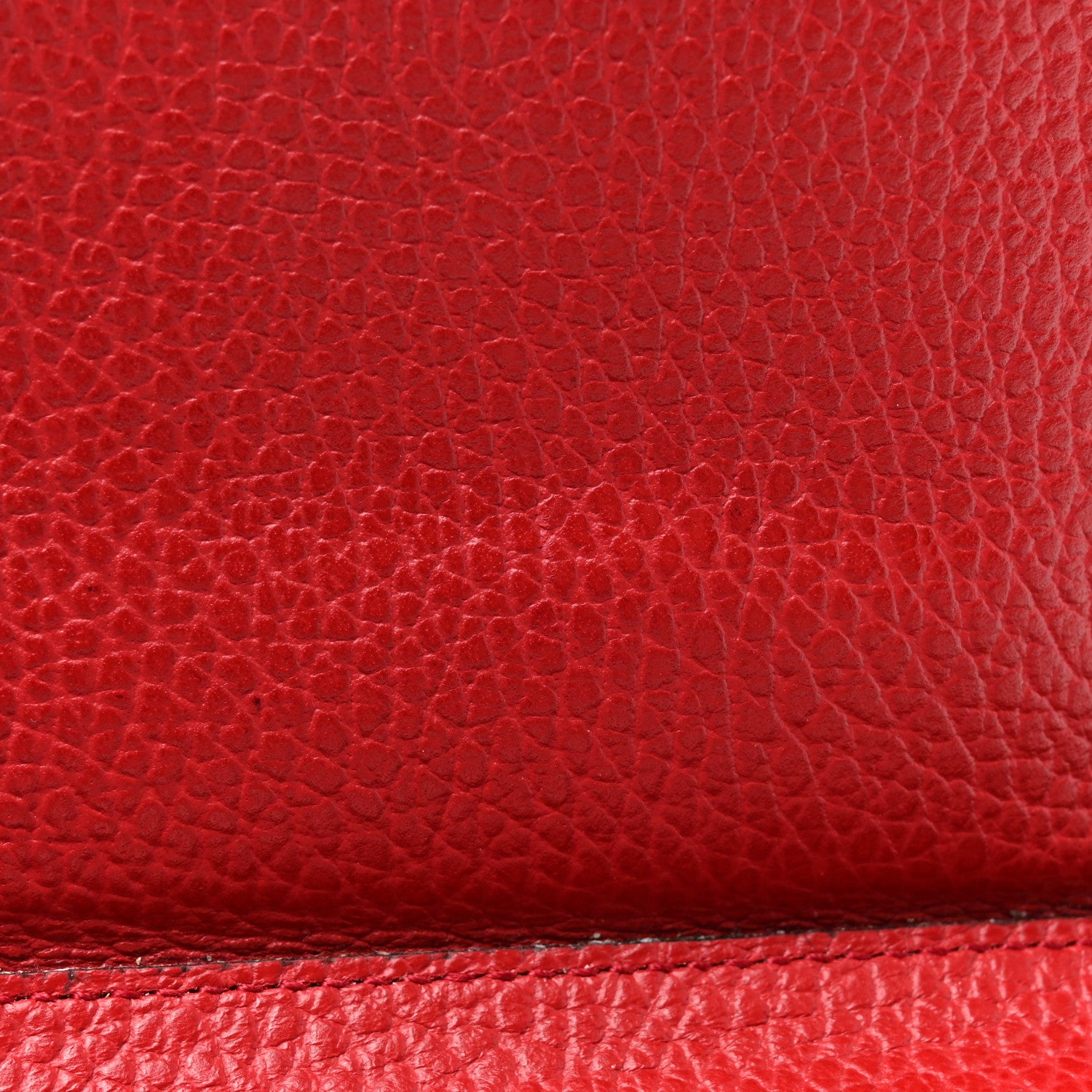 Gucci Monogram Dollar Calfskin Zip Around Compact Wallet Beige Ebony Rosso 9 of 14