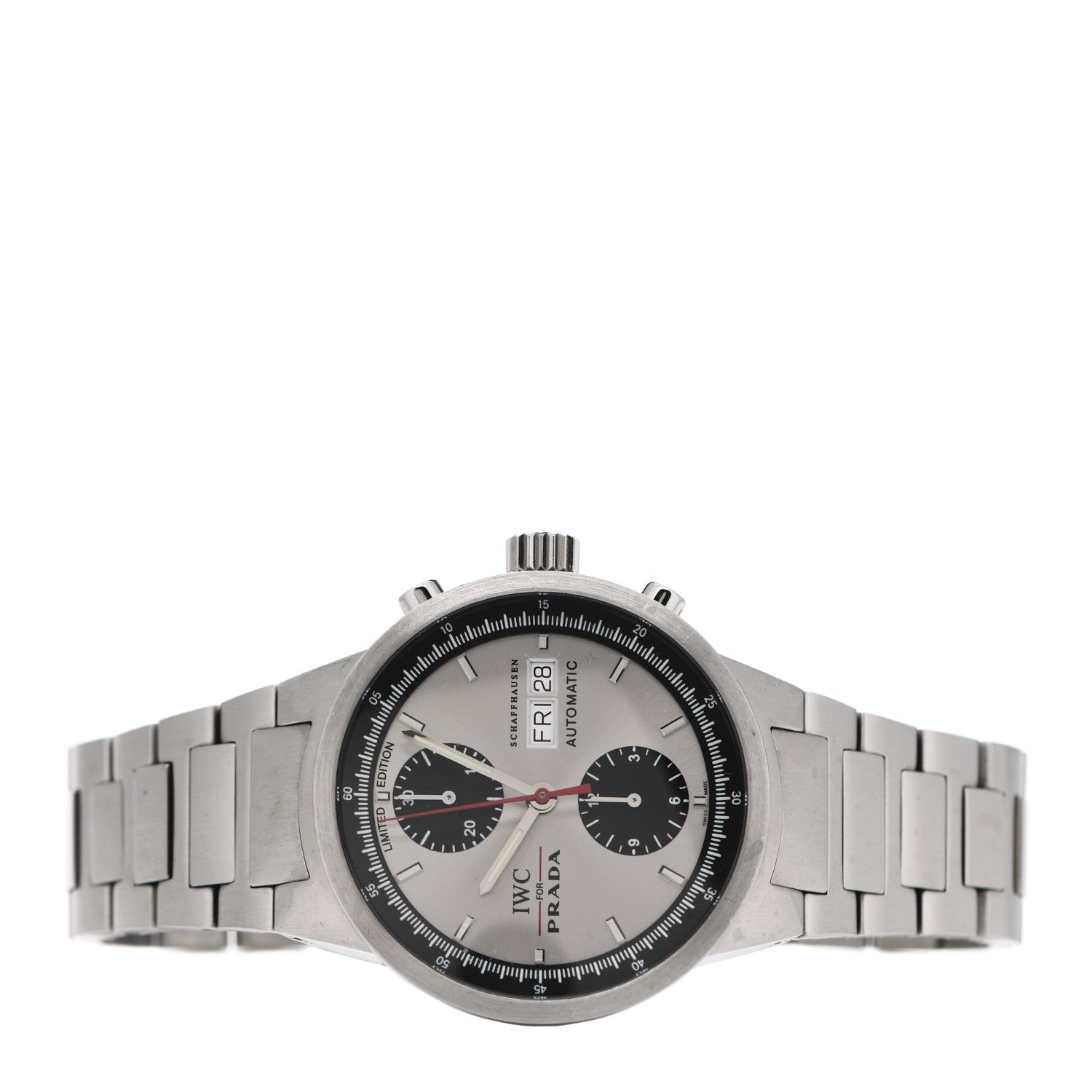 IWC Stainless Steel 39mm Prada GST Chronograph Automatic Watch IW370802 2 of 6