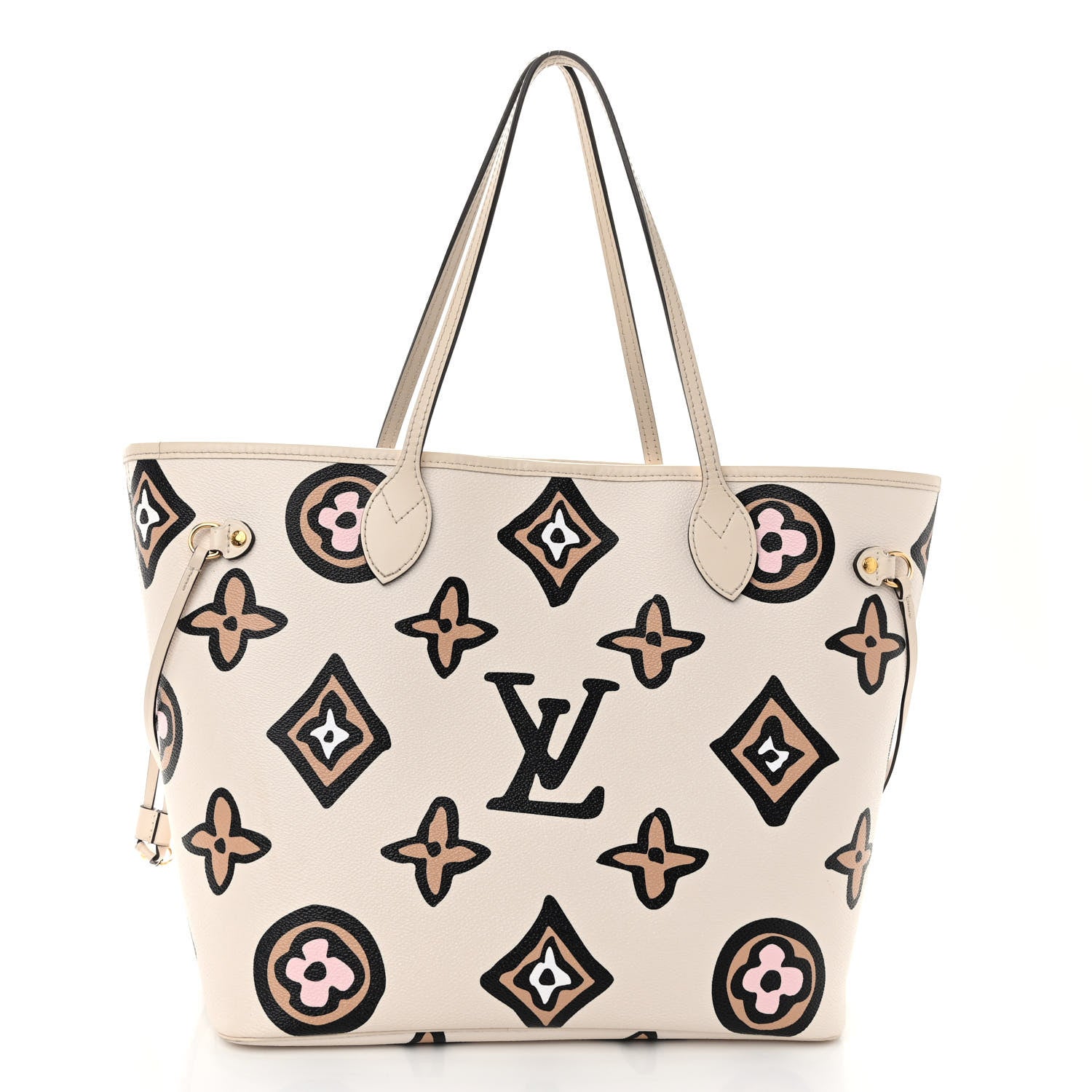 Louis Vuitton Monogram Giant Wild at Heart Neverfull MM Creme 3 of 11
